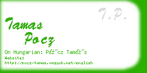 tamas pocz business card